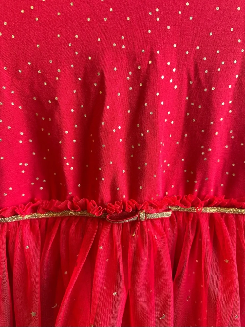 Hanna Andersson Red Dress with Gold Dot Detail